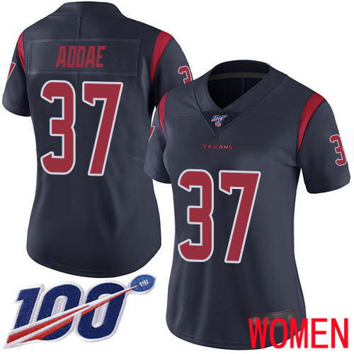 Houston Texans Limited Navy Blue Women Jahleel Addae Jersey NFL Football #37 100th Season Rush Vapor Untouchable